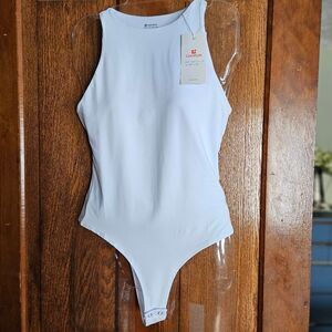 Cyanstyle White One-Piece Bodysuit – Women's Medium – Stretchy Yoga Unitard NWT